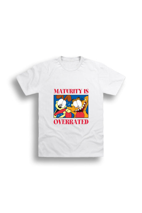 Garfield Ladies T-Shirt White Oversized Graphic Tee - Brand Threads
