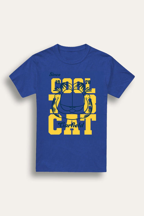 Garfield men’s T-shirt – sapphire blue graphic tee - Brand Threads