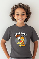 Garfield Unisex Youth Grey T-Shirt - Brand Threads