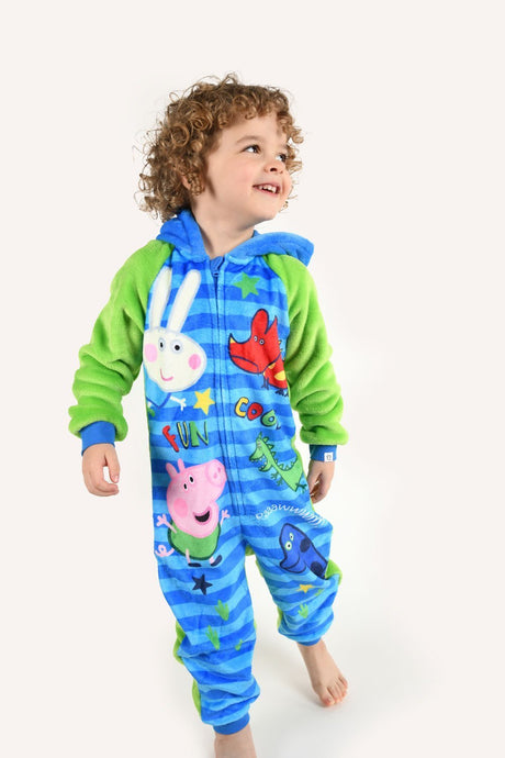 George Pig Boys Fleece Onesie - Brand Threads