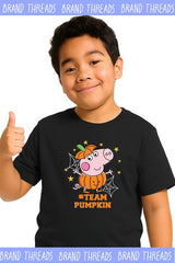 George Pig Team Pumpkin Black T-Shirt - Brand Threads
