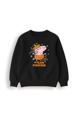 George Pig Team Pumpkin Boys Black Sweatshirt - Brand Threads