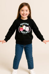 Girls Black Squishmallows Sweatshirt - Brand Threads