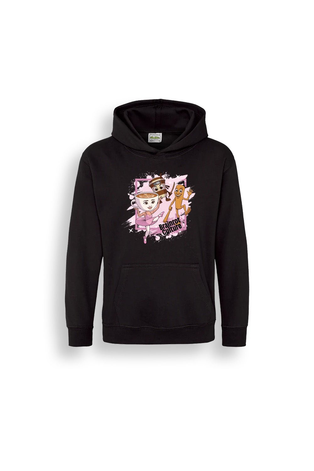Girls Brainrot Black Hoodie - Brand Threads