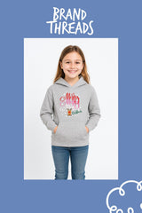 Girls Christmas Grey Hoodie - Brand Threads
