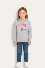Girls Christmas Grey Hoodie - Brand Threads