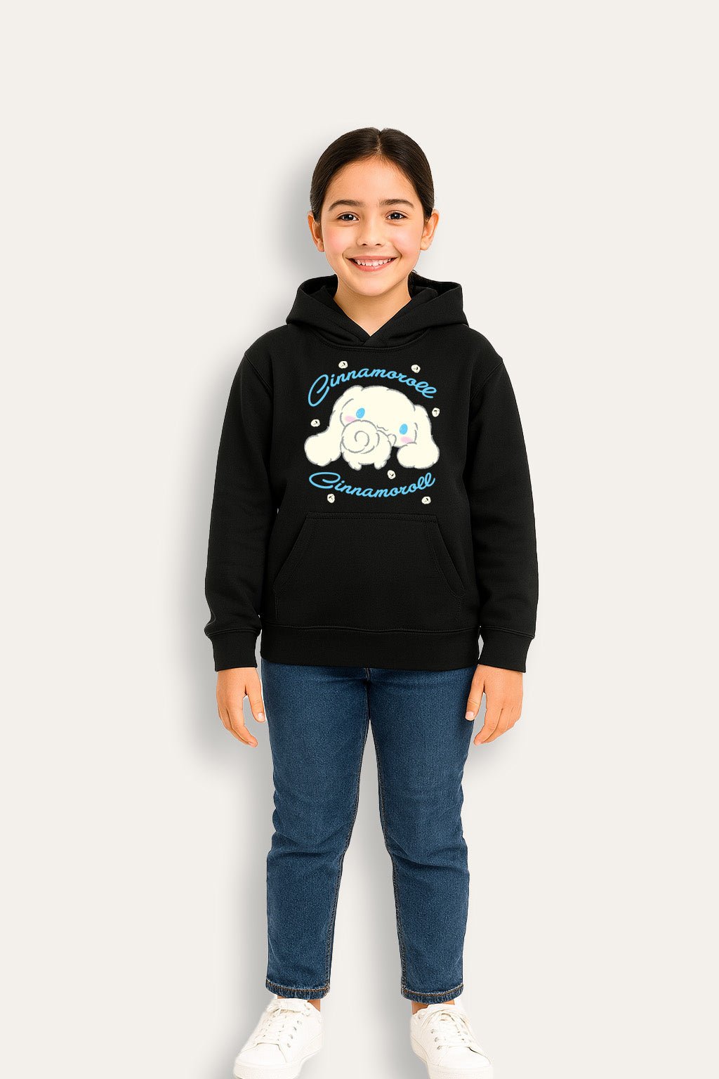 Girls Cinnamoroll Black Hoodie - Brand Threads