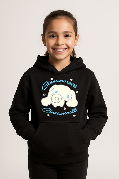 Girls Cinnamoroll Black Hoodie - Brand Threads