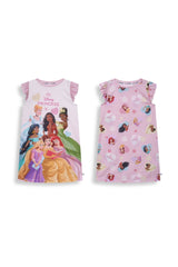 Girls Disney Princess Nightie 2 Pack - Brand Threads