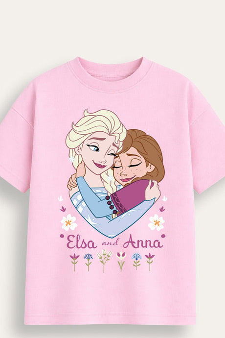 Girls Frozen Elsa and Anna T-Shirt - Brand Threads