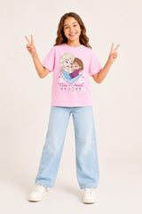 Girls Frozen Elsa and Anna T-Shirt - Brand Threads