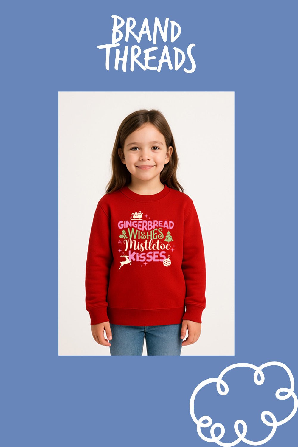Girls “Gingerbread Wishes” Christmas Sweatshirt - Brand Threads