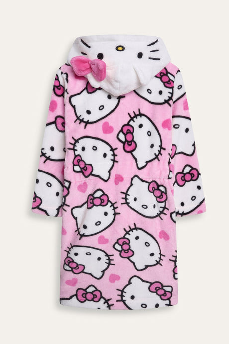 Girls Hello Kitty Dressing Gown - Brand Threads