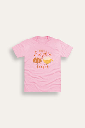Girls 'Hello Pumpkin Season' Pink T-Shirt - Brand Threads