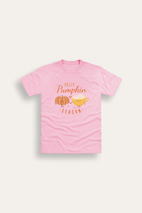 Girls 'Hello Pumpkin Season' Pink T-Shirt - Brand Threads