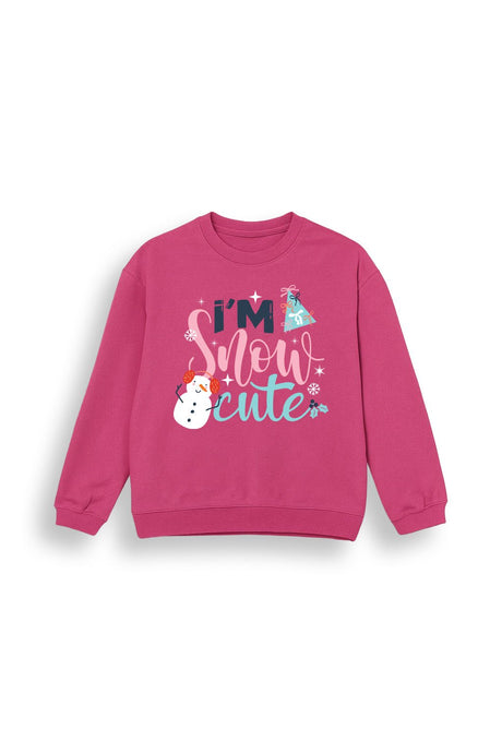 Girls “I’m Snow Cute” Christmas Sweatshirt - Brand Threads