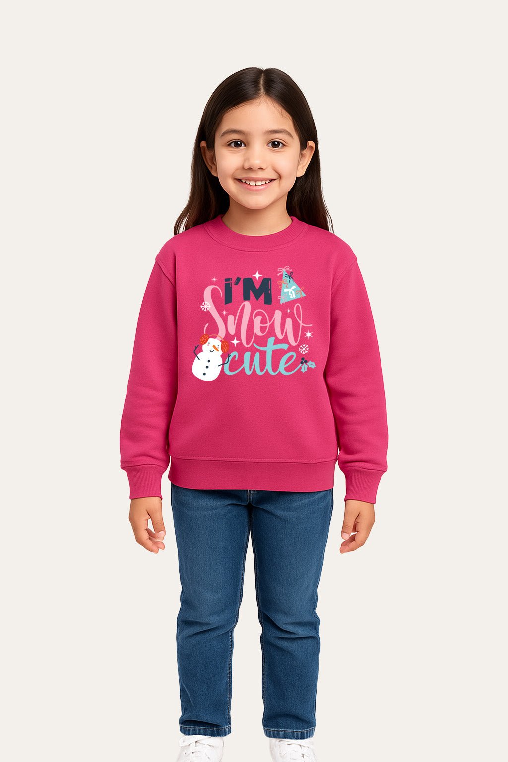 Girls “I’m Snow Cute” Christmas Sweatshirt - Brand Threads