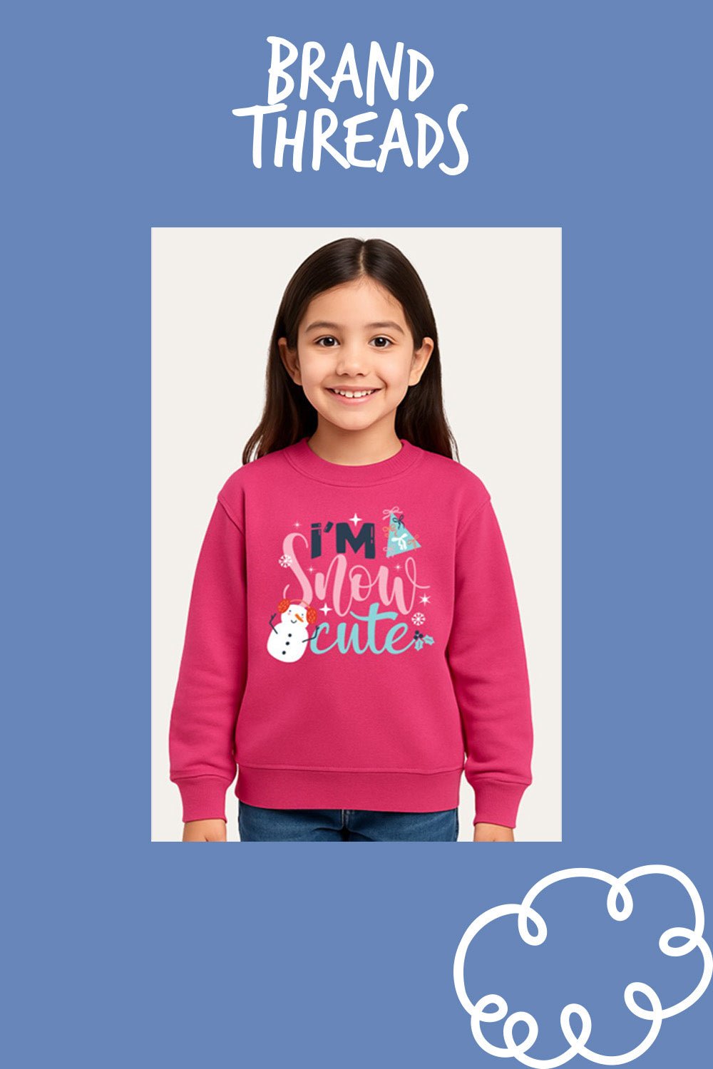 Girls “I’m Snow Cute” Christmas Sweatshirt - Brand Threads