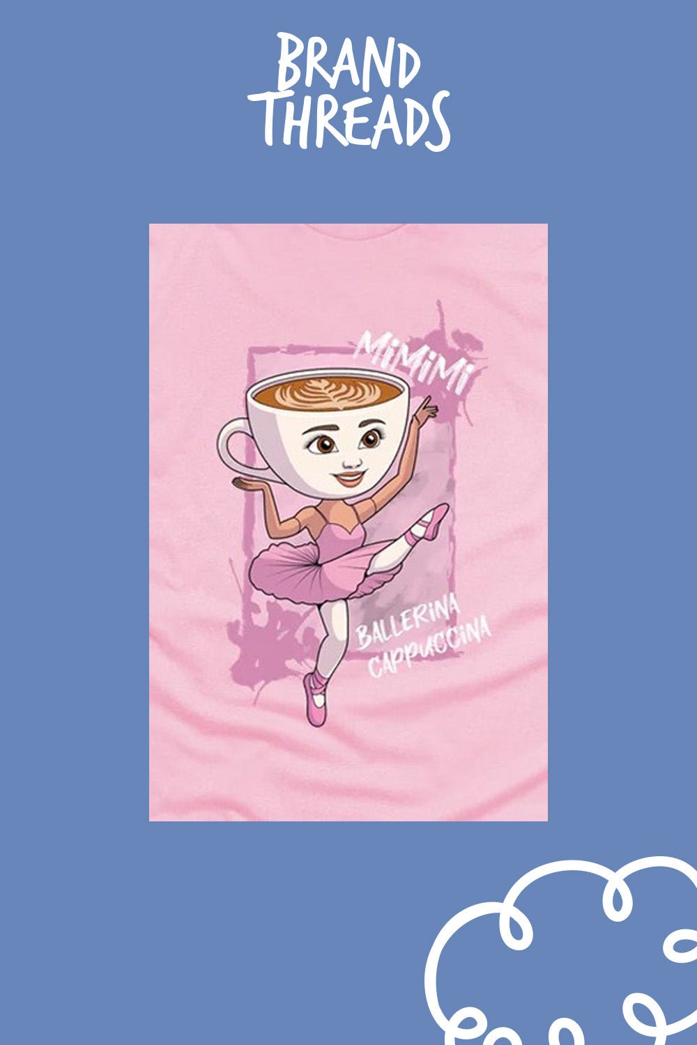 Girls Italian Brainrot Baby Pink T-Shirt - Brand Threads