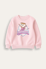 Girls Italian Brainrot 'Ballerina Cappucina' Pink Sweatshirt - Brand Threads