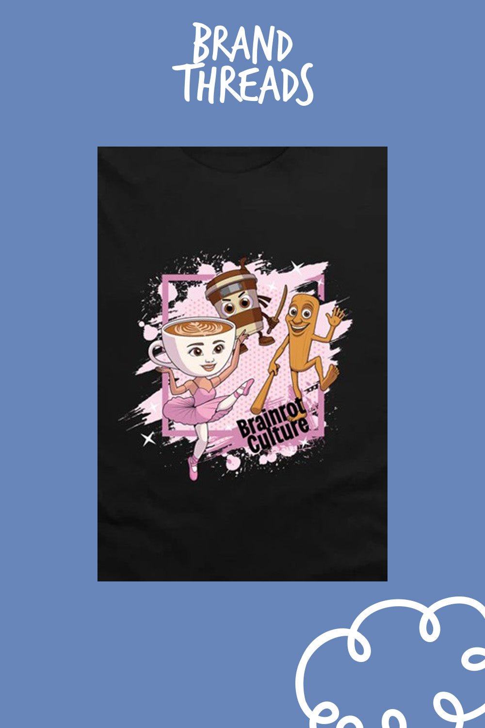 Girls Italian Brainrot Black T-Shirt - Brand Threads