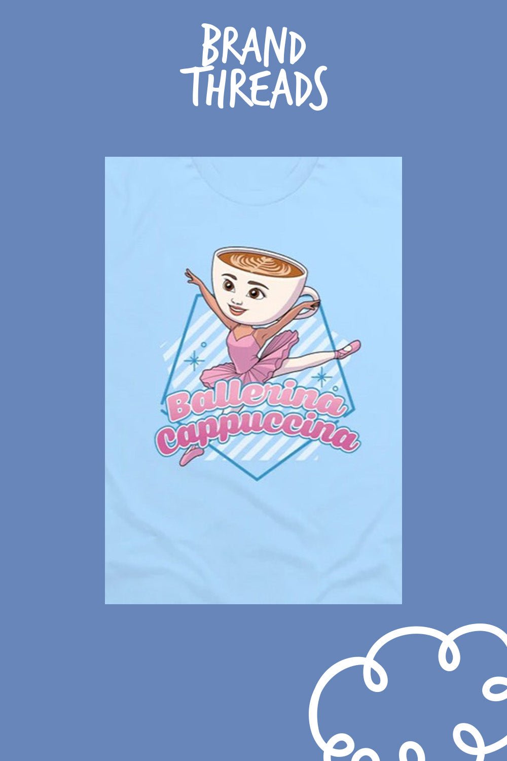 Girls Italian Brainrot Blue T-Shirt - Brand Threads