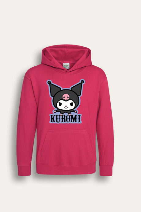 Girls Kuromi Hot Pink Hoodie - Brand Threads