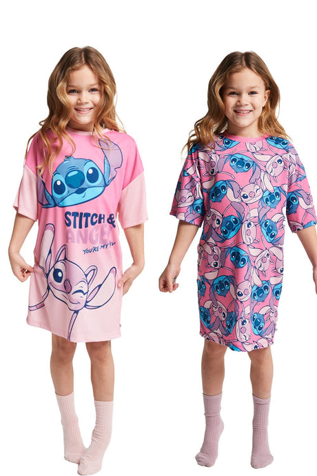 Girls Lilo & Stitch Nightie 2 pack - Brand Threads