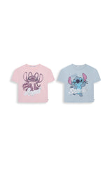 Girls Lilo & Stitch T-Shirt 2 Pack - Brand Threads