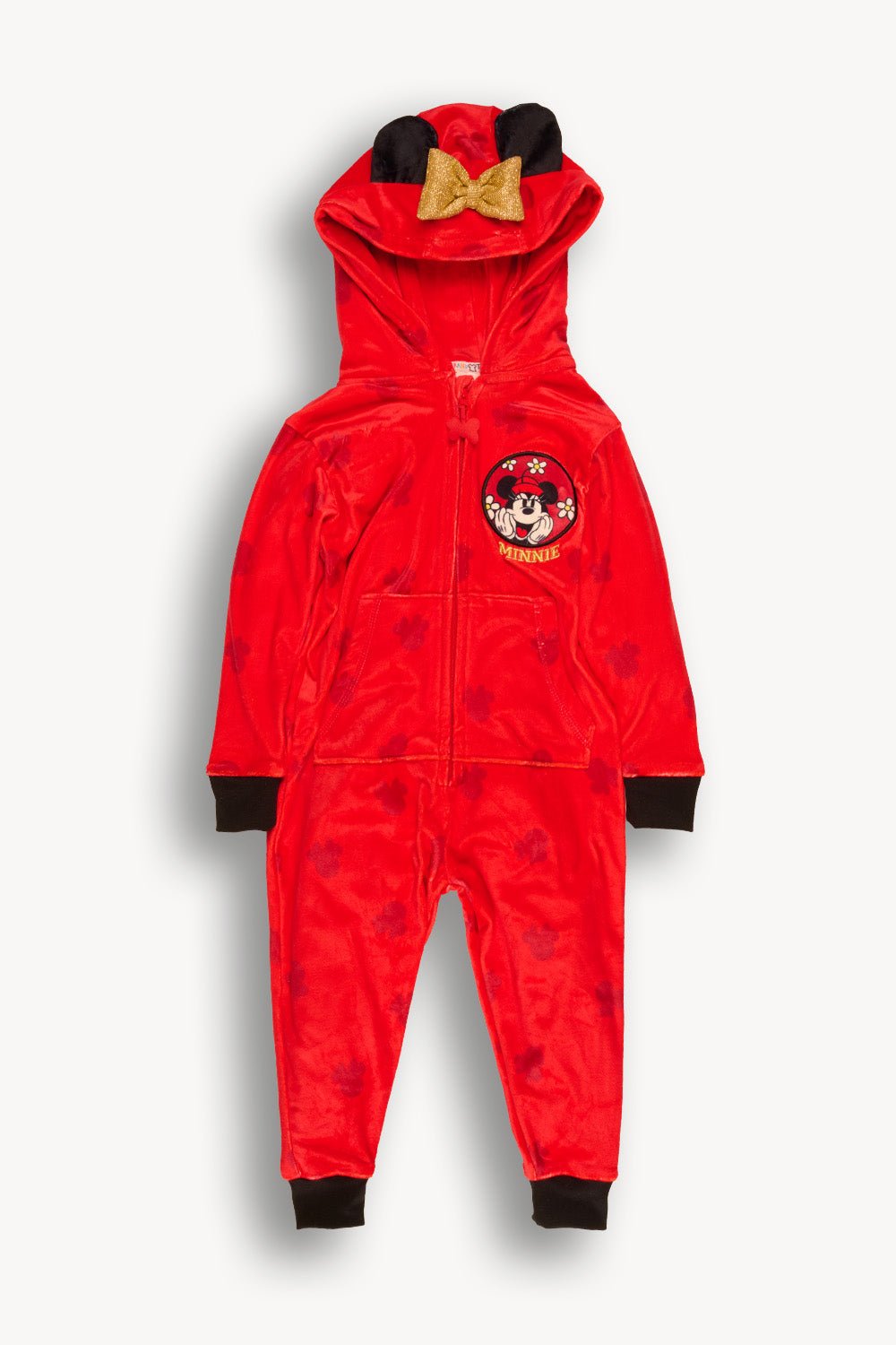 Girls Minnie Mouse Hooded Onesie - Brand Threads