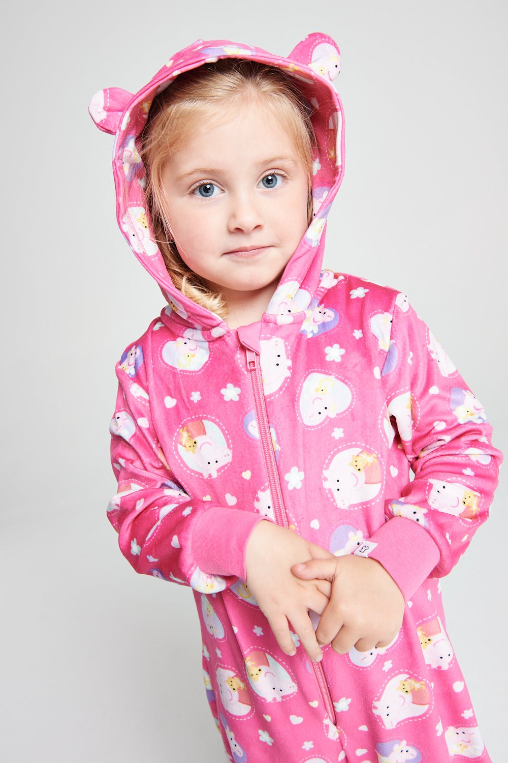 Girls Peppa Pig Fleece Onesie - Brand Threads