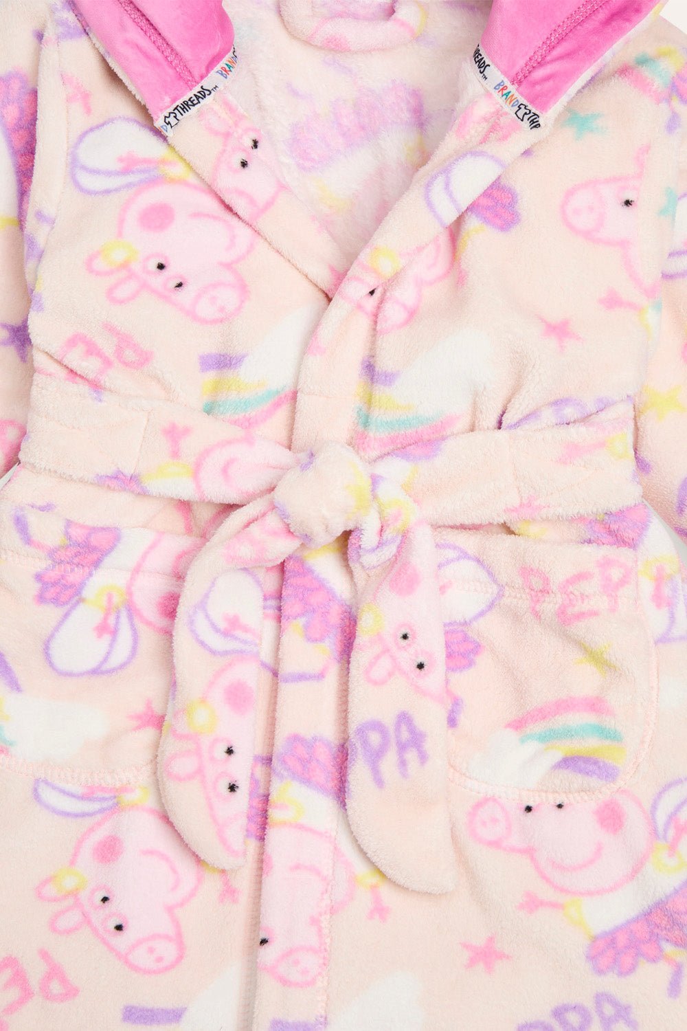 Girls Peppa Pig Hooded Dressing Gown - Brand Threads