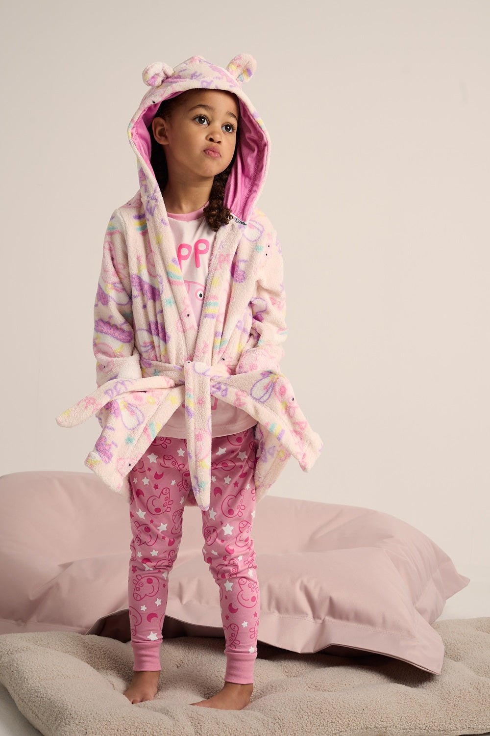 Girls Peppa Pig Hooded Dressing Gown - Brand Threads