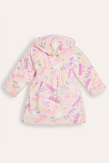 Girls Peppa Pig Hooded Dressing Gown - Brand Threads