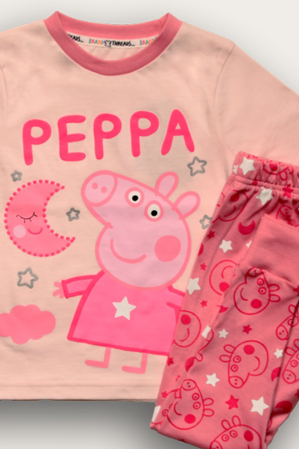 Girls Peppa Pig Jersey Pyjamas Set - Brand Threads