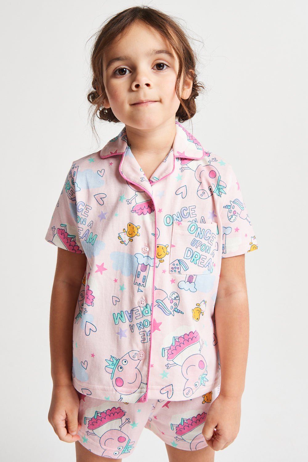 Girls Peppa Pig Short Pyjama Set - Brand Threads