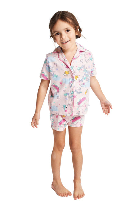 Girls Peppa Pig Short Pyjama Set - Brand Threads