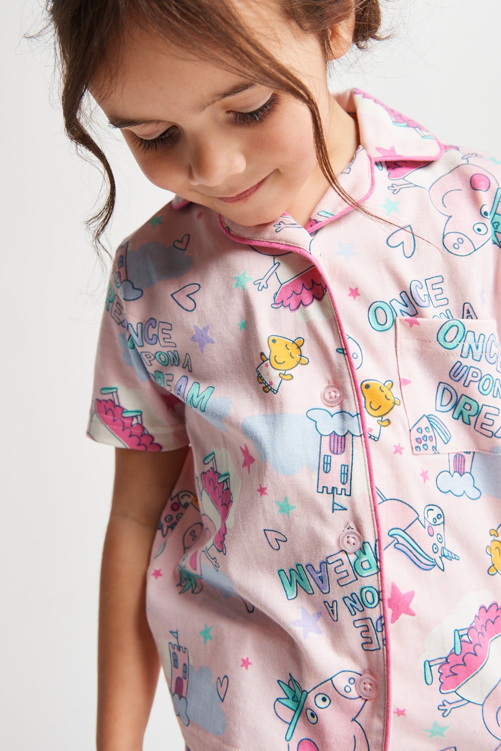 Girls Peppa Pig Short Pyjama Set - Brand Threads