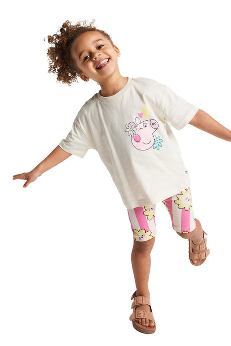 Girls Peppa Pig T-shirt & Shorts Set - Brand Threads