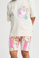 Girls Peppa Pig T-shirt & Shorts Set - Brand Threads