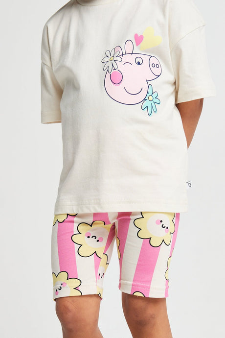 Girls Peppa Pig T-shirt & Shorts Set - Brand Threads