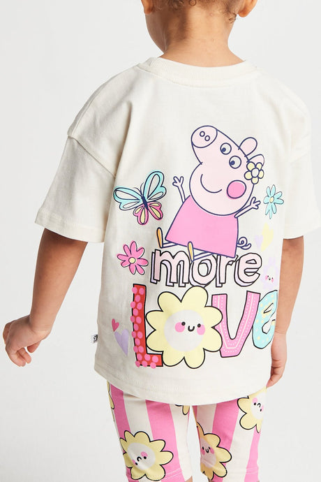 Girls Peppa Pig T-shirt & Shorts Set - Brand Threads