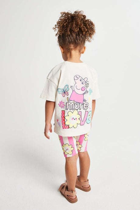 Girls Peppa Pig T-shirt & Shorts Set - Brand Threads
