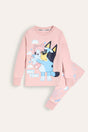 Girls Pink Bluey Hug Time Pyjamas - Brand Threads