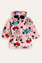 Girls Pink Minnie Mouse Dressing Gown - Brand Threads