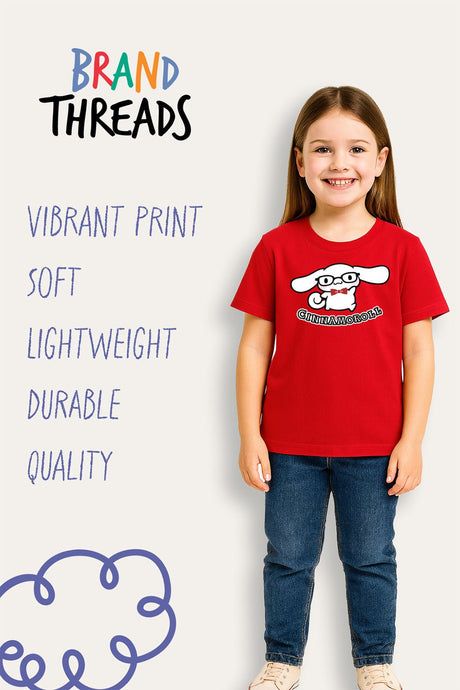 Girls Sanrio Cinnamoroll Red T-Shirt - Brand Threads