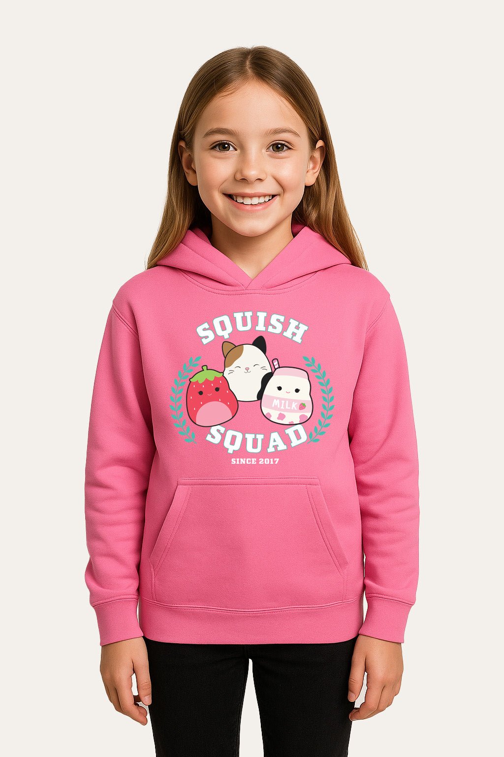 Girls Squishmallows Pink Hoodie - Brand Threads