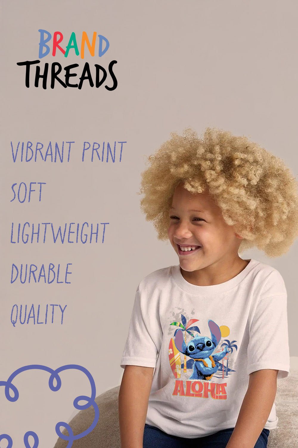 Girls Stitch Live Action Movie T-Shirt - Brand Threads