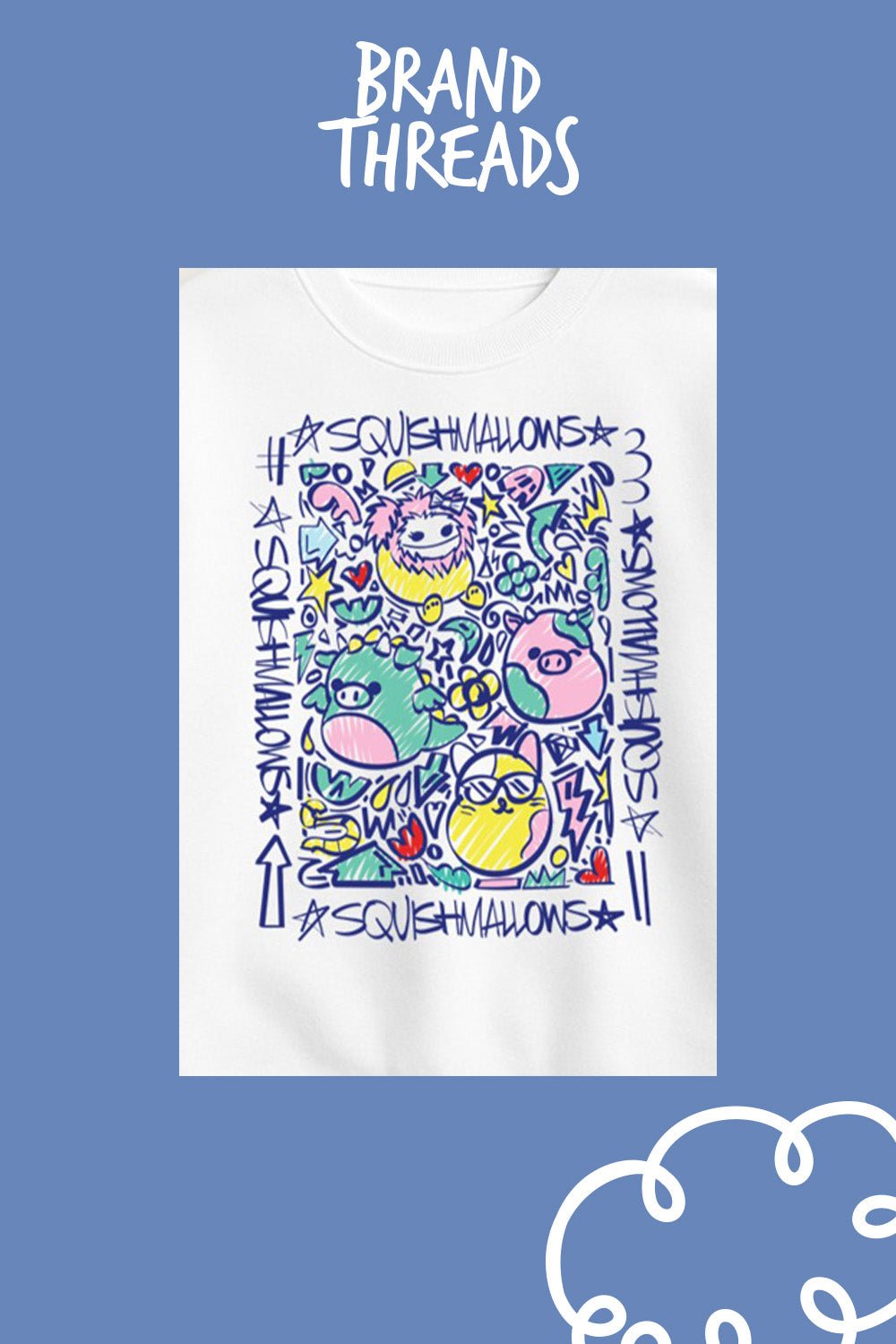 Girls White Squishmallows Sweatshirt - Brand Threads