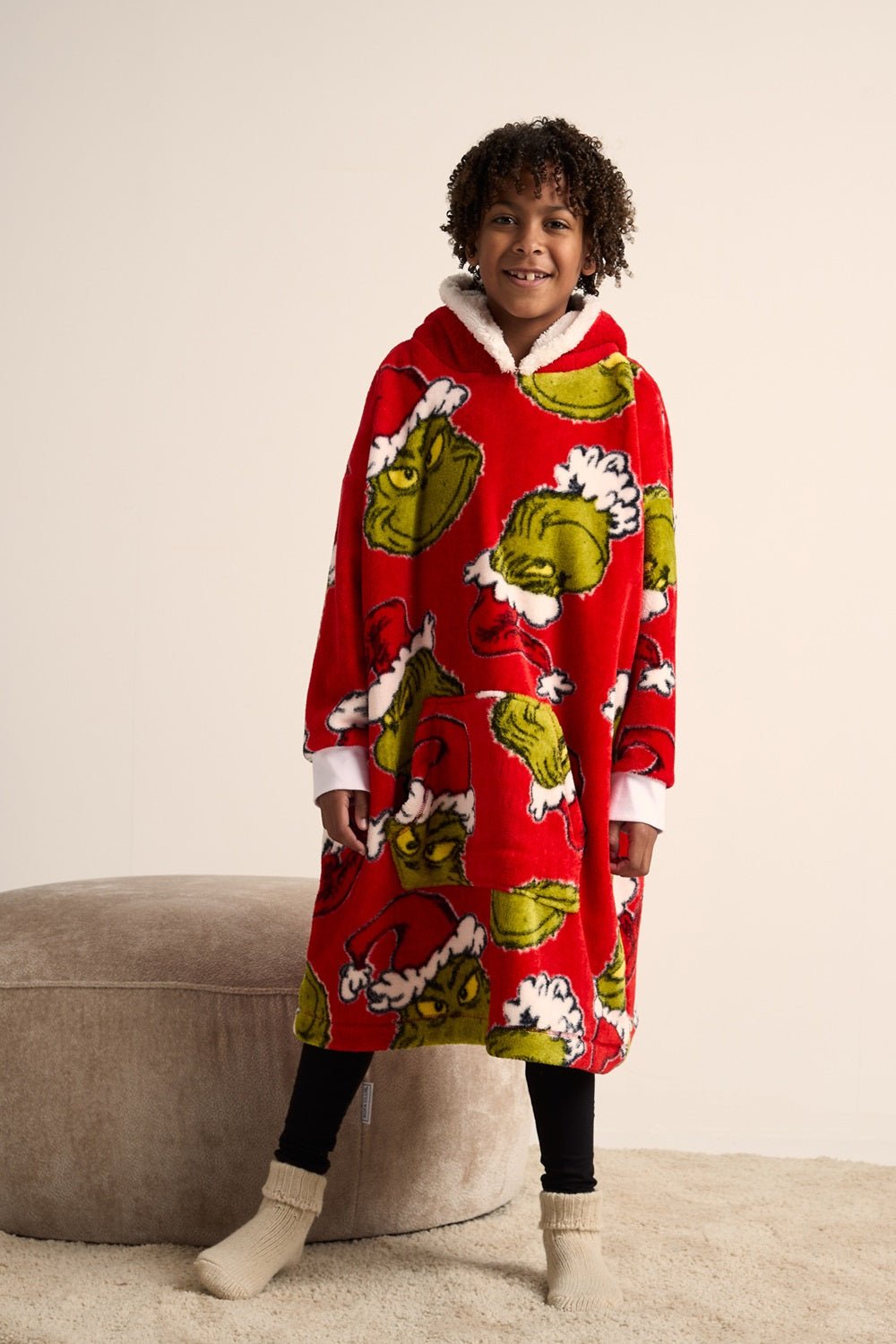 Grinch Kids Hoodie Blanket - Brand Threads